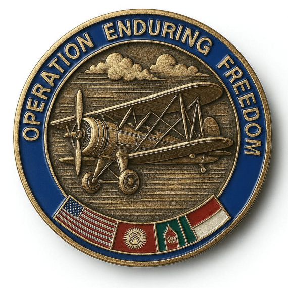 national flags metal challenge coin