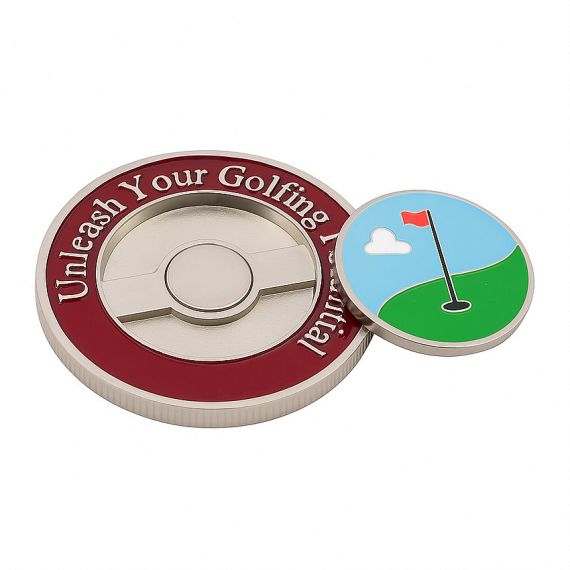 custom metal golf ball marker magnetic challenge coin