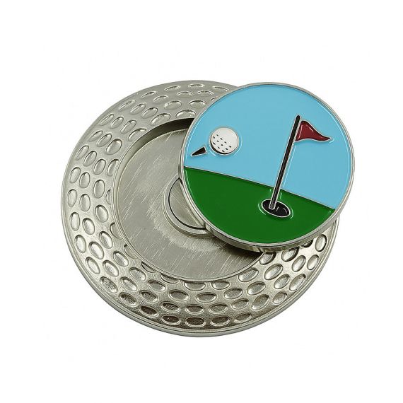 custom enamel golf ball marker magnetic backing