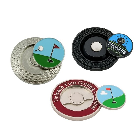 Marker per palline da golf con moneta commemorativa
