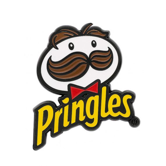 Custom branded enamel pin with iconic mascot logo