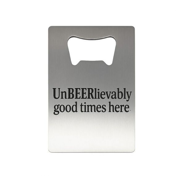 metal card bottle opener with laser engraved