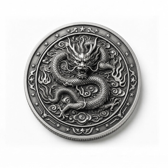 Moneda de desafío 3D personalizada K9 con un perro de trabajo esculpido, emblema de escudo y acabado en oro antiguo