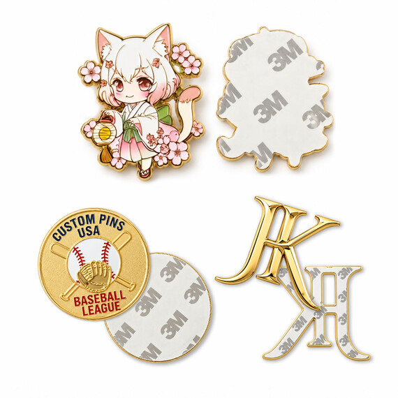 Custom Adhesive Metal Badges - Custom Adhesive Metal Badges with 3M Backing