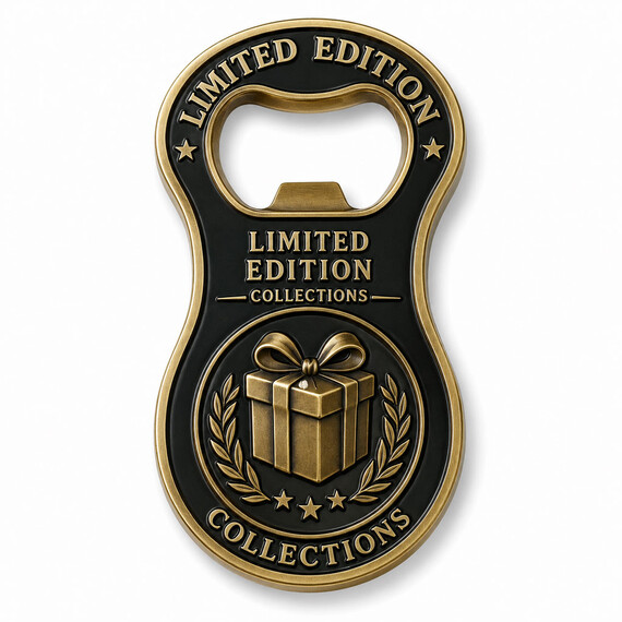 Antique gold limited-edition collectible bottle opener.