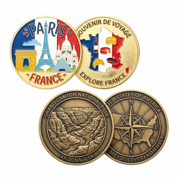 Custom Challenge Coins - High-quality custom challenge coins with colorful enamel and 3D relief designs; manufactured by Vietnam metal factory, 100pcs minimum order.