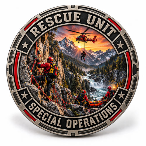 Firefighter Retirement & Service Challenge Coins