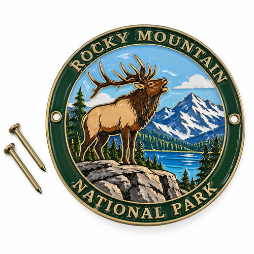Color-Filled Soft Enamel Hiking Medallions