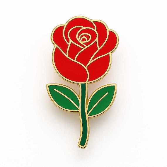 Custom hard enamel style lapel pins with polished surface and logo design