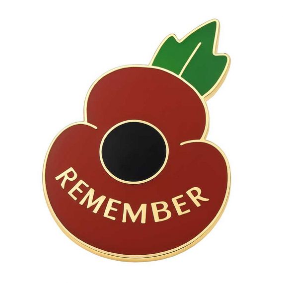 manufacturer imitation hard enamel poppy badge wholesale