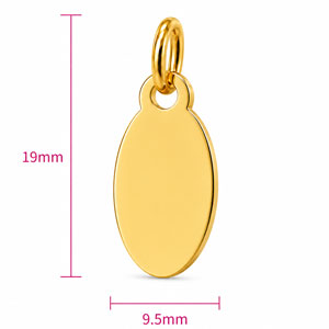 Oval Jewelry Tag｜Stock Size: 19 × 9.5 mm