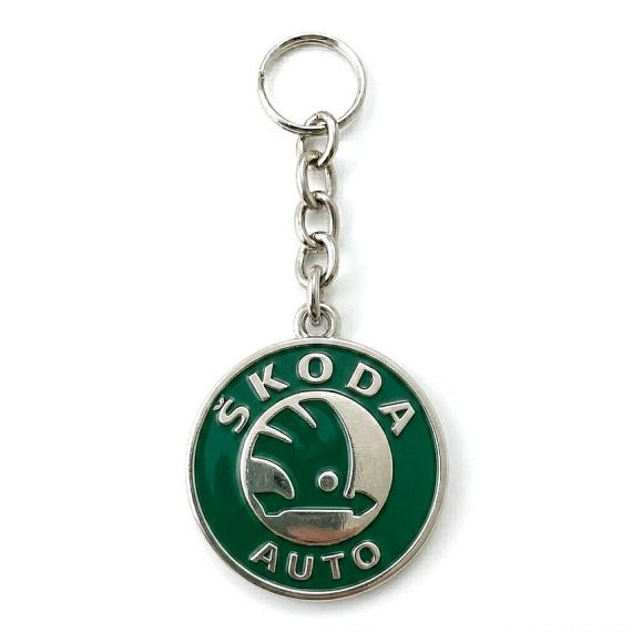 custom metal car badge keychain enamel color keyring