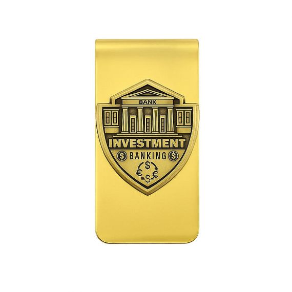 Custom Gold Plated Money Clip with Personalized Emblem for Executive Gifting