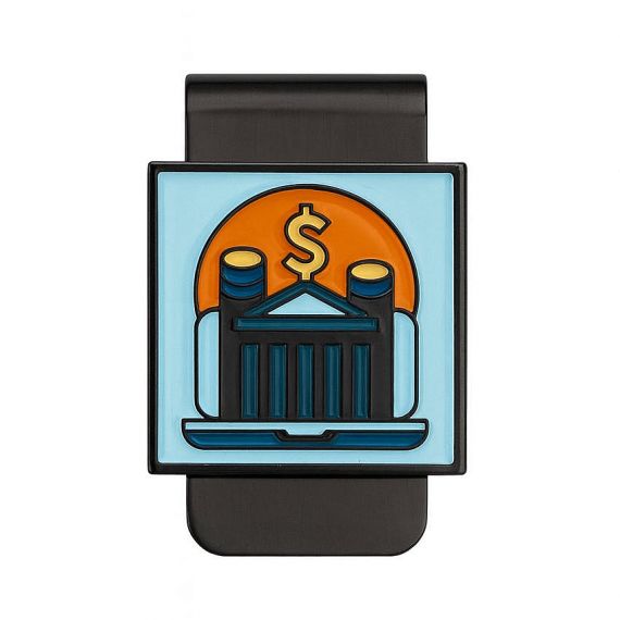 Bespoke Stainless Steel Money Clip with Custom Soft Enamel Logo