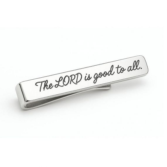 High-Quality 925 Silver Tie Bar with Precision Custom Laser Engraved Inspirational Quote