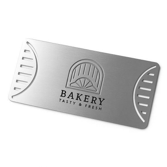 Wholesale custom metal name cards with unique symmetrical cutout designs