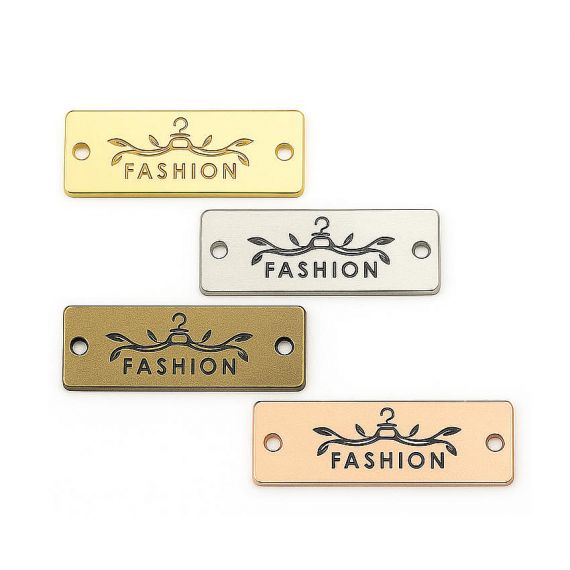 custom metal sewn on label for purse