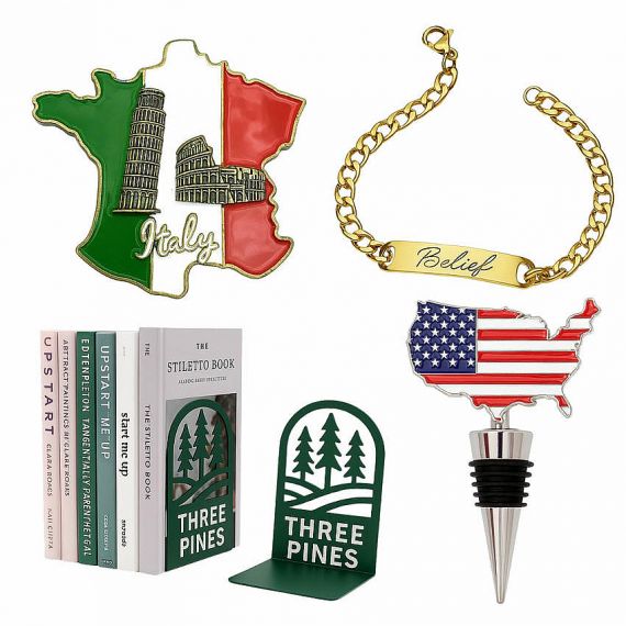 Other Metal Products - Various custom metal specialty items such as wine stoppers, metal bookmarks, and lifestyle gifts; manufactured in Vietnam, 100pcs MOQ.