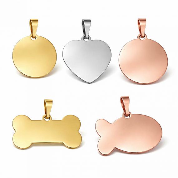 Custom Pet ID Tags - PID 7516 Wholeslae free mold fee ready-design metal pet ID tags with custom engraving logo
