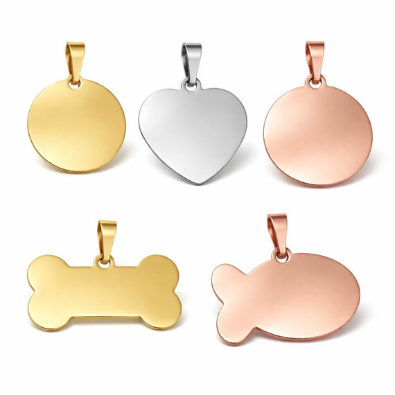 Custom Pet ID Tags - PID 7516 Wholeslae free mold fee ready-design metal pet ID tags with custom engraving logo