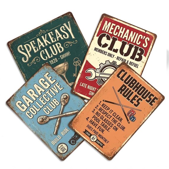 Custom Metal Retro Tin Signs - Custom logo vintage metal signs wholesale