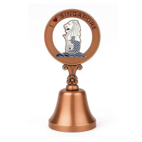 Bespoke Antique Bronze Singapore Souvenir Bell