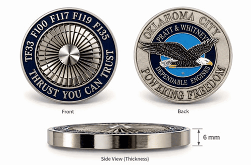 Mounted Spinner Coin