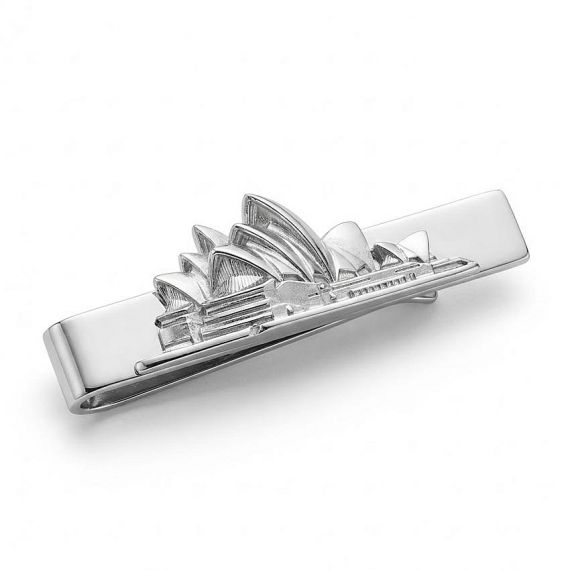 Bespoke Die-Cast Zinc Alloy Tie Clip Featuring Iconic Sydney Opera House 3D Landmark