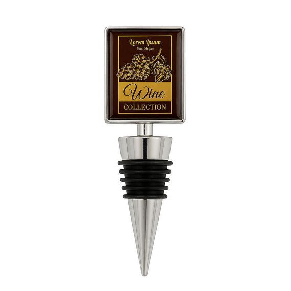 Personalized Rectangle Metal Wine Stopper Luxury Wine Collection Promotional Gift Bottle Plug
