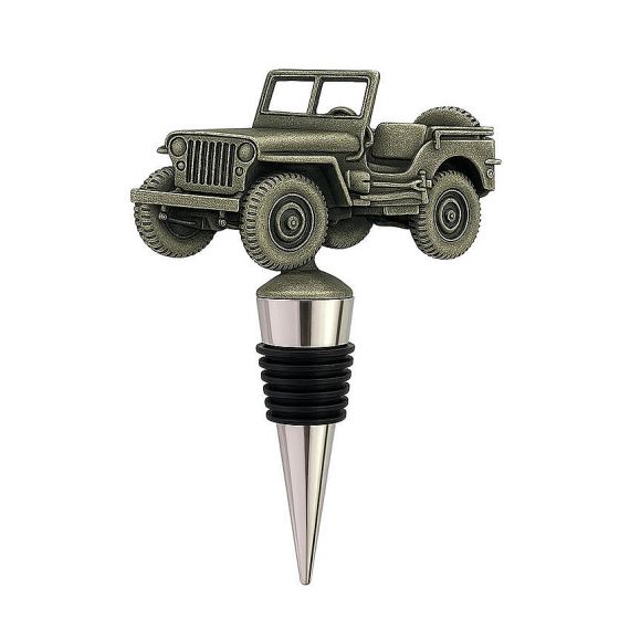 Vintage Bronze Jeep Off-Road Vehicle Wine Stopper Zinc Alloy Beverage Bottle Stopper