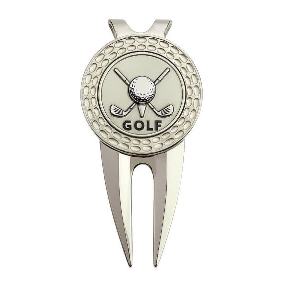 custom metal divot tool with magnetic ball marker