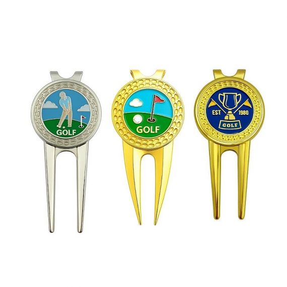 personalized golf divot repair tools with magnetic ball markers