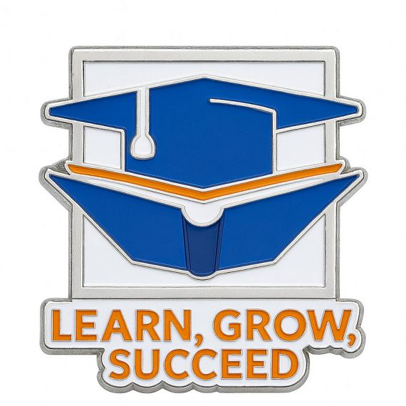 Graduation cap enamel pin with inspirational message