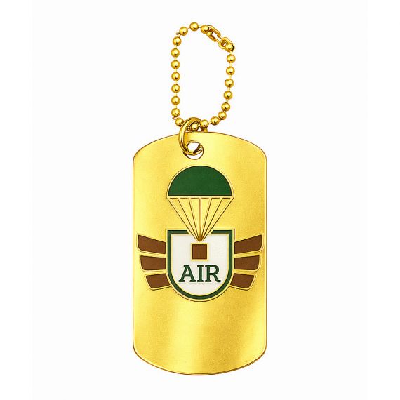 Gold Air parachute wings soft enamel tag