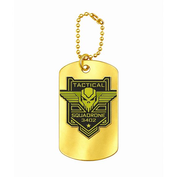 Gold plated tactical squadron soft enamel tag
