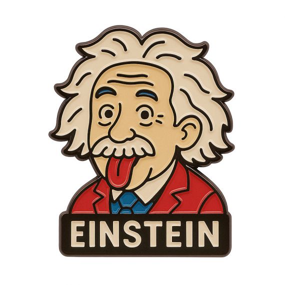 promotional custom logog soft enamel eistein pin badge