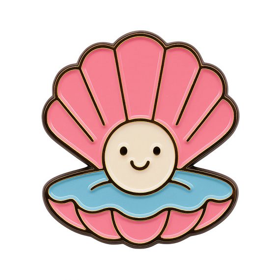 customized seashell soft enamel pin wholesale