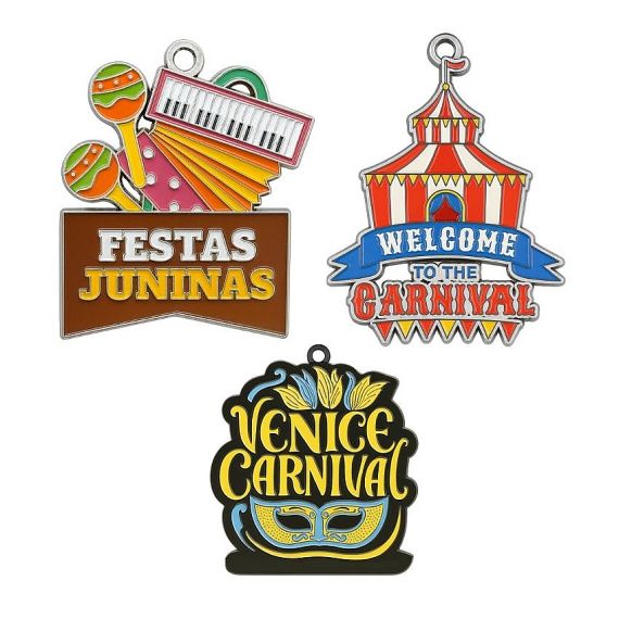 personalized colorful carnival metal medals