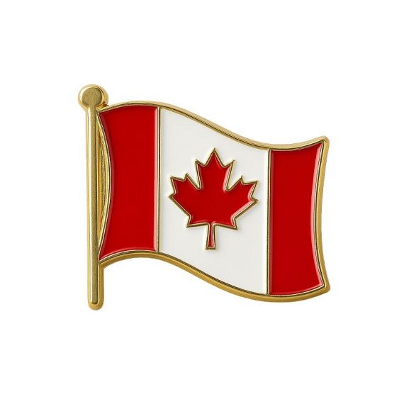 custom Canada metal flag pins
