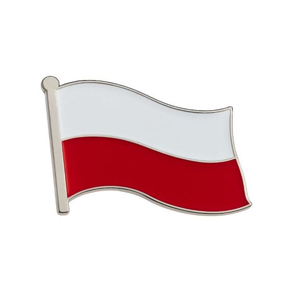 Custom waving Poland flag enamel metal lapel pin