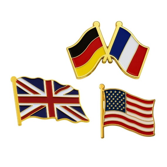 Custom Flag Lapel Pins - Custom national flag lapel pins representing international pride and global identity.