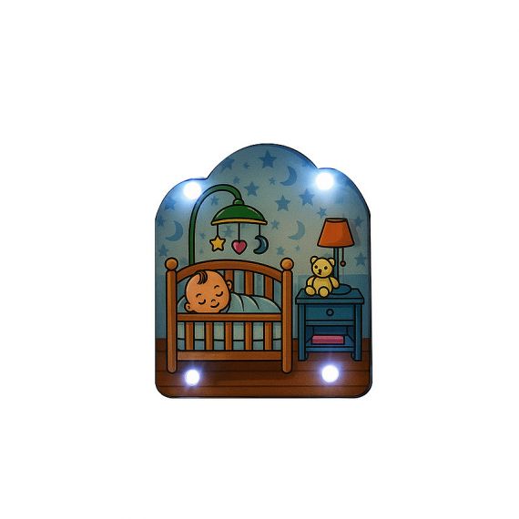 wholesale custom printed LED flashing lapel pin