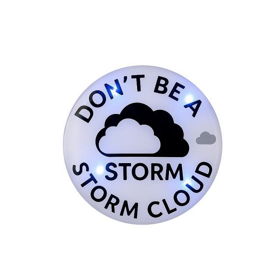 customized circular LED flashion pin badge