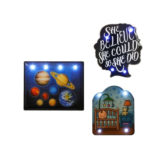 Pins LED personalizados que piscam