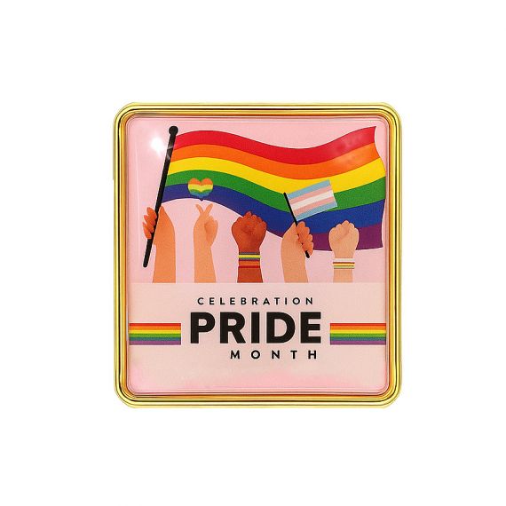 full color printing gay pride logo metal lapel pins