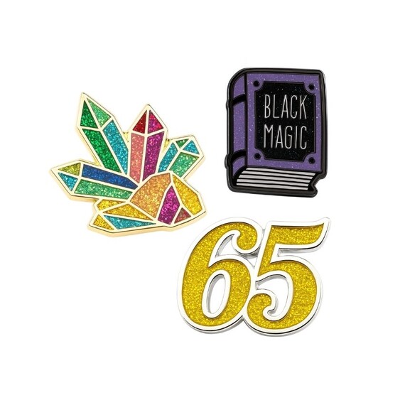 Glitter emaille pin-badges