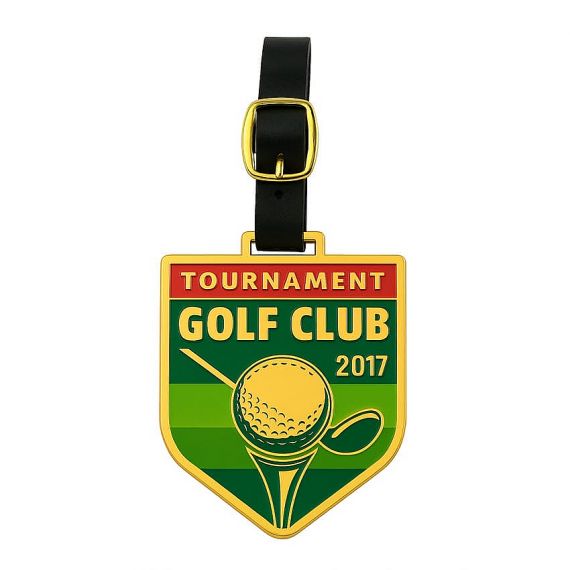 custom enamel metal luggage tags for golf bag