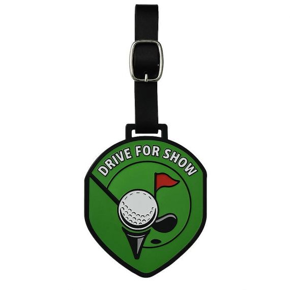 personalized black plated golf club bag tag