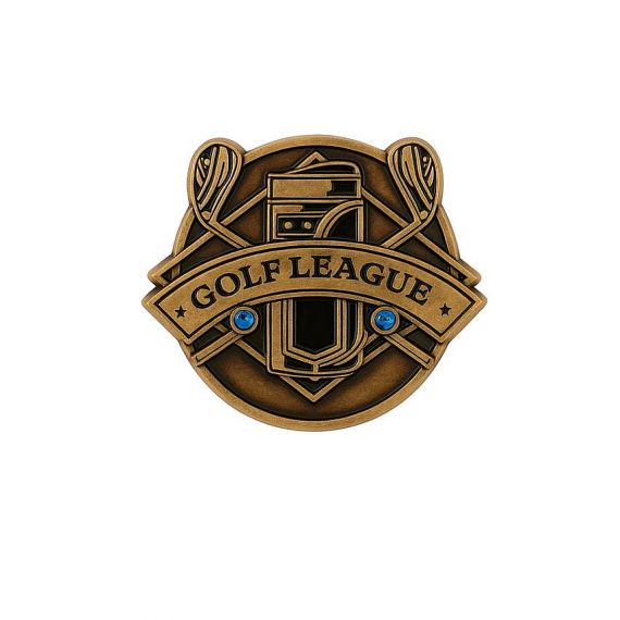 cut out shape bronze plated metal golf ball markers