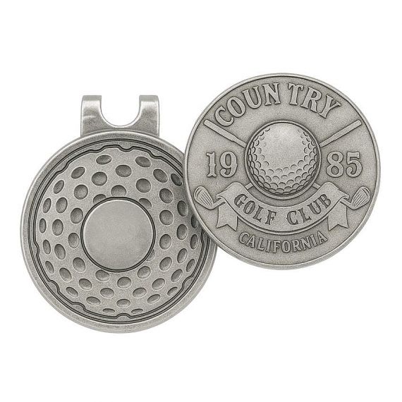 zinc alloy golf hat clip with magnetic marker